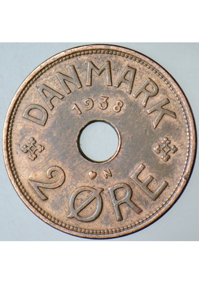 Danimarka 2 Öre 1938.
