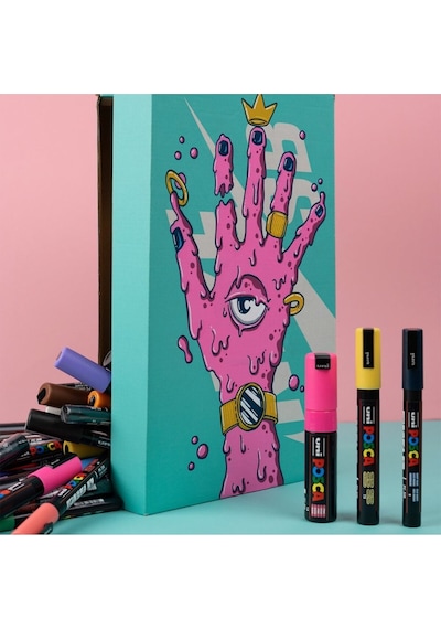 Posca Marker Kalem Pc-3m 0.9-1.3mm 8'li Ana Renk Set