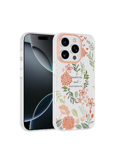 iPhone 16 Pro Max Kılıf Kamera Korumalı Desenli Zore Klip Kapak - Beautiful -