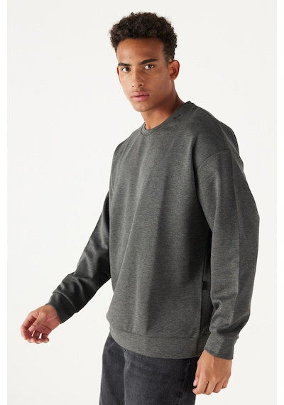 AC&Co / Altınyıldız Classics Erkek Antrasit-Melanj Oversize Fit Bol Kesim Bisiklet Yaka Düz Sweatshirt 4A5221200005ANMS Antrasit Melanj AC&Co / Altınyıldız Classics Erkek Antrasit-Melanj Oversize Fit Bol Kesim Bisiklet Yaka Düz Sweatshirt 4A5221200005ANMS Antrasit Melanj