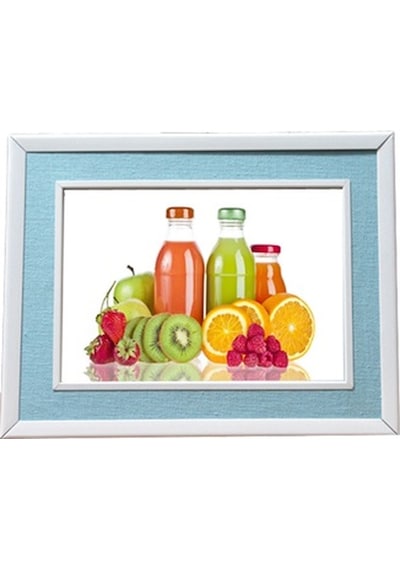 10X15 Koton Desenli Metal Fotoğraf Çerçevesi