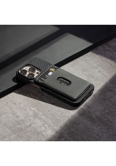 Pitaka Magez Card Sleeve 3.0 Pu Deri Magsafe Uyumlu Manyetik Kartlık Siyah