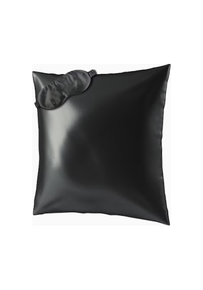 Aılorıa Beauty Sleep Seti, 100% Dut Ipeği Yastık Kılıfı 80x80 Ve Göz Maskesi Siyah