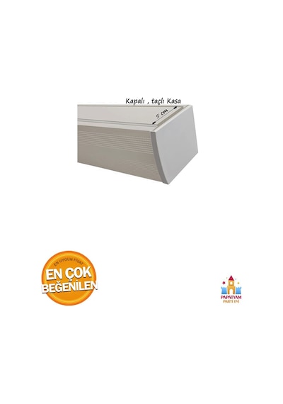Stor Zebra Perde Metal Ayak Tavana Duvara Montaj Aparatı Kapalı Kasa 5 Cm Metal Portray 10 Adet Gri