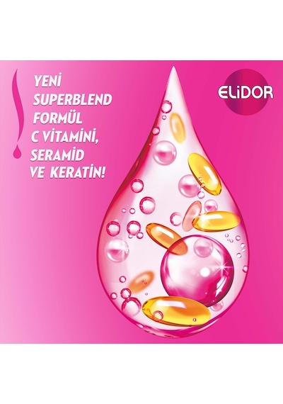 Elidor Superblend Güçlü ve Parlak Pürüzsüzleştirici Canlandırıcı Sıvı Saç Bakım Kremi 200 ML