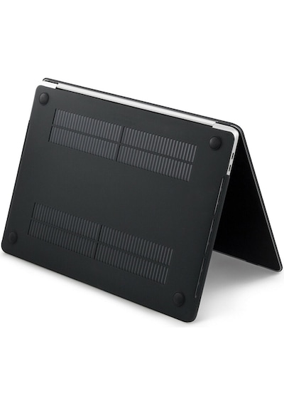 Macbook Air 13.6 İnç A2681 Uyumlu M2 - A3113 M3 A3240 M4 Çip Kılıf Hardcase Siyah