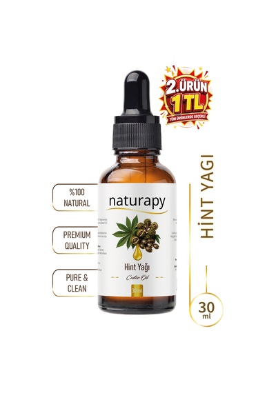Hint Yağı Castor Oil Soğuk Sıkım Sabit Yağ 30 Ml Damlalıklı Cam Şişe