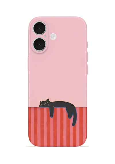 Apple iPhone Uyumlu 17 Vorian İnce Kamera Korumalı Mika Kılıf Lazy Cat Sunset Lazy Cat Sunset Mika