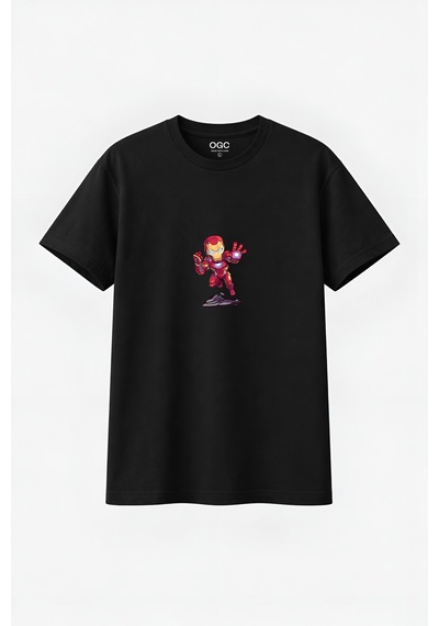 Ogc Iron Man Unısex T-shırt Siyah