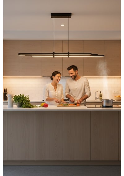 Cosmo Gold Lineer Led Sarkıt Avize Kumandalı Dim Edilebilir Yukarı & Aşağı Işık Diğer