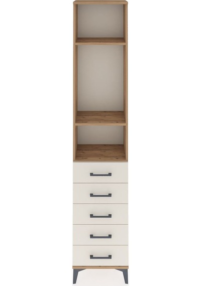 Arges Dolap 3 Raflı 5 Çekmeceli 44x30x221 Çam-aytaşı Atlas Çam