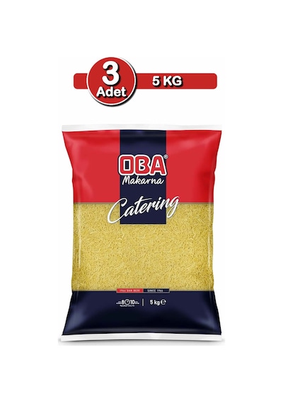 Oba Arpa Şehriye 5 Kg X 3 Adet Uzun Süreli Stok Paketi