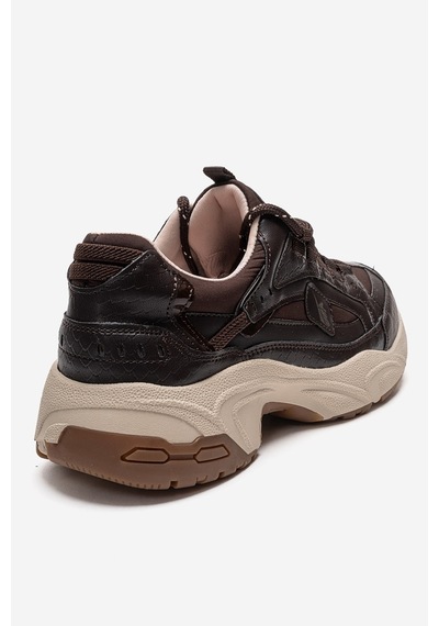 Luvishoes Letty Kahverengi Baskı Scuba Kadın Spor Ayakkabı