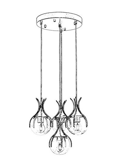 Eskitme Kaplama Modern Avize E27 Metal Cam 62cm Çok Renkli