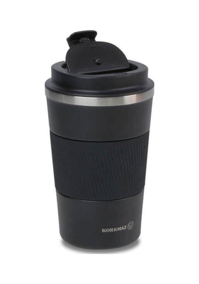 A5540 Korkmaz Eterna Siyah Kahve Bardağı 380 Ml - Siyah