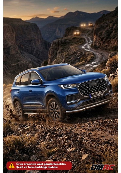 Chery Tiggo 8 Pro 2023-2026 Uyumlu Araca Özel Texas Ön Alt Koruma Ø60mm Krom