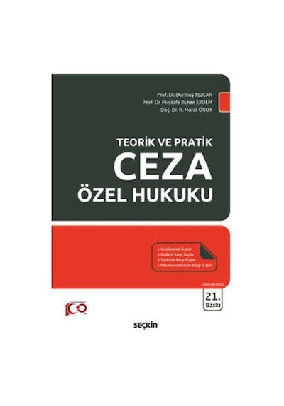 Teorik Ve Pratik Ceza Özel Hukuku Prof. Dr. Durmuş Tezcan