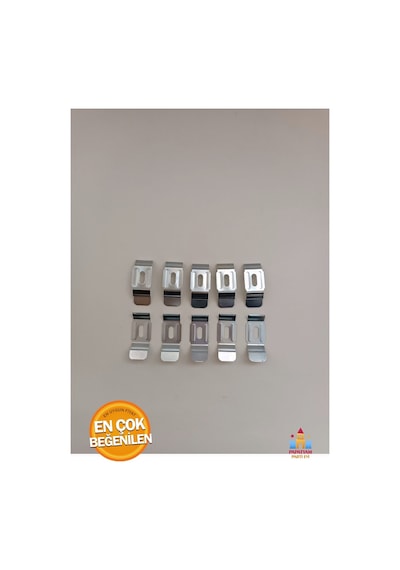 Stor Zebra Perde Metal Ayak Tavana Duvara Montaj Aparatı Dar Kasa 3.5 Cm Metal Portray 10 Adet Gri