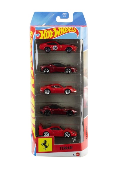 Hot Wheels Ferrari 5'li Özel Seri Seti - Klasik Ve Modern İtalyan Efsaneleri Metal Oyuncak Araba Seti Çok Renkli