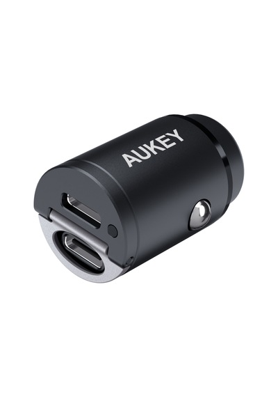 Aukey Cc-a4-bk 30w 2 Port Type-c Pd Destekli Araç Şarj Cihazı - Siyah