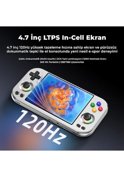 Rg 477m Cnc Alüminyum Kasa Retro El Oyun Konsolu 8 Gb Ram 128 Gb Gümüş - 4.7 İnç 120hz Ltps Ekran Mediatek Dimensity 8300 Android 14 Hall Joystick Ps2 Ps3 Wıı 3ds Uyumlu Taşınabilir Konsol Rg 477m Cnc Alüminyum Kasa Retro El Oyun Konsolu 8 Gb Ram 128 Gb Gümüş - 4.7 İnç 120hz Ltps Ekran Mediatek Dimensity 8300 Android 14 Hall Joystick Ps2 Ps3 Wıı 3ds Uyumlu Taşınabilir Konsol