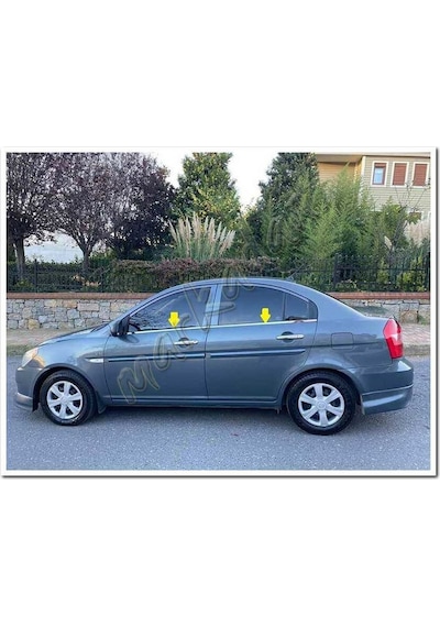 Markadan Hyundai Accent Era Krom Cam Çıtası 4 Parça Paslanmaz Çel
