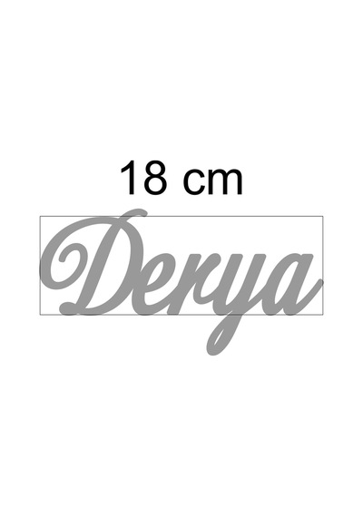Silver Aynalı Pleksi Isim- Gümüş Aynalı Pleksi Isim 18 Cm Gumus