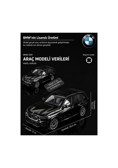1:18 Bmw X5 M Competition Lisanslı Metal Diecast Model Araba Gri Çok Renkli