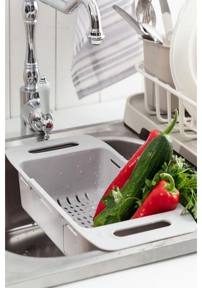 Uzayıp Kısalabilen Ayarlanabilir Plastik Lavabo Mutfak Süzgeci Plastik Diğer