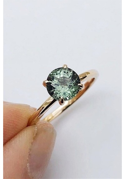 Belçika Evlilik Teklif Green Topaz Yüzük - Ak746