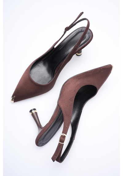 Esatsani Kahverengi Süet Arka Açık Sivri Burun Gold Burunluk Detaylı 9 Cm Topuk Sret Stiletto Kadın Ayakkabı Kahverengi Süet Esatsani Kahverengi Süet Arka Açık Sivri Burun Gold Burunluk Detaylı 9 Cm Topuk Sret Stiletto Kadın Ayakkabı Kahverengi Süet