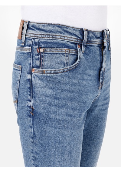 Colin's Colins 044 Karl Düz Fit Düşük Bel Düz Paça Jean Koyu Mavi Erkek Pantolon 001