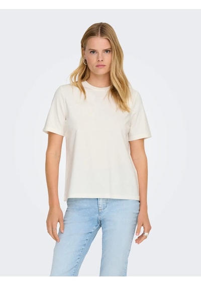 Only Onlsophıa S/s Embroidery Kadın T-shirt 15368560 Ekru