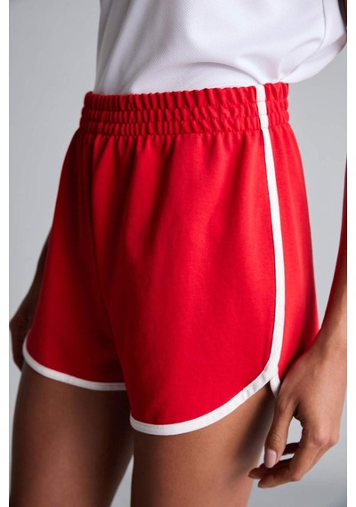Defacto Standart Fıt Sporcu Kısa Paça Sweatshirt Kumaşı Şort H9780ax26hsrd172 Kırmızı-rd172