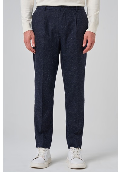 Morven Erkek Lacivert Yünlü Trend Desenli Slim Fit Pantolon 26ks003001200 Lacivert