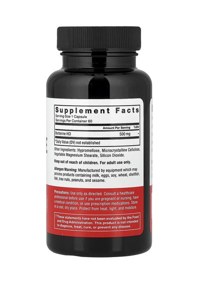 Force Factor, Berberine, 500 Mg, 60 Vegetable Capsules Aromasız
