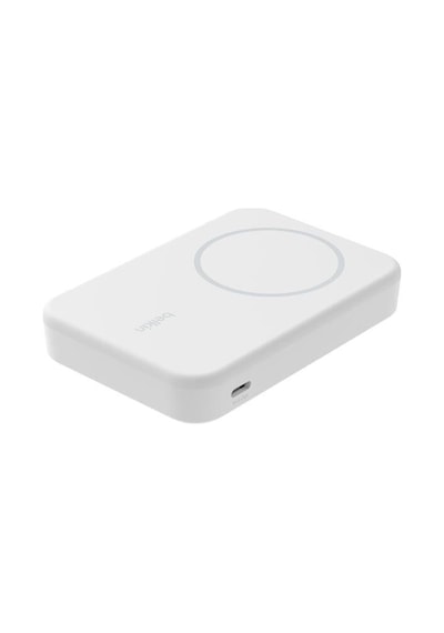 Belkin Bpd007btwt Boostcharge Qi2 15w 8k Magsafe Uyumlu Kablosuz Powerbank Beyaz siyah