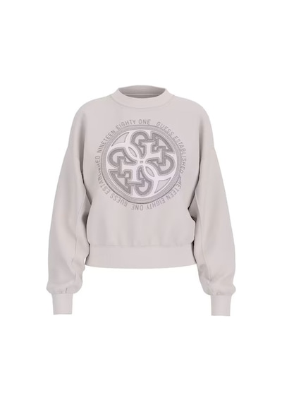 Guess Cn 4g Logo Hofix Kadın Sweatshirt W5yq07kb681 Taş