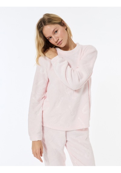 Koton Yılbaşı Temalı Uzun Kollu Bisiklet Yaka Peluş Pijama Üstü Pembe Desenli 6wlk40070mk Pembe Desenli Koton Yılbaşı Temalı Uzun Kollu Bisiklet Yaka Peluş Pijama Üstü Pembe Desenli 6wlk40070mk Pembe Desenli