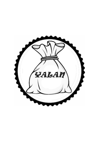 Bir Çuval Dolusu Yalan Tasarım Sticker 20 X 20 Cm