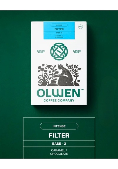 Olwen Coffee Öğütülmüş Ve Demlemeye Hazır Filtre Kahve - 250 Gr 2'li Set Base 2 Çikolata, Karamel, Yoğun