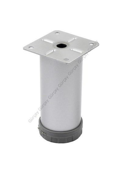 Gürçayhırdavat Metal Mobilya Ayağı Mat Krom Çap 42Mm - 10Cm (4 Adet)