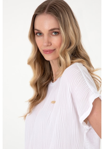 U.S. Polo Assn. Kadın Beyaz Bisiklet Yaka Tişört 50300776-VR013