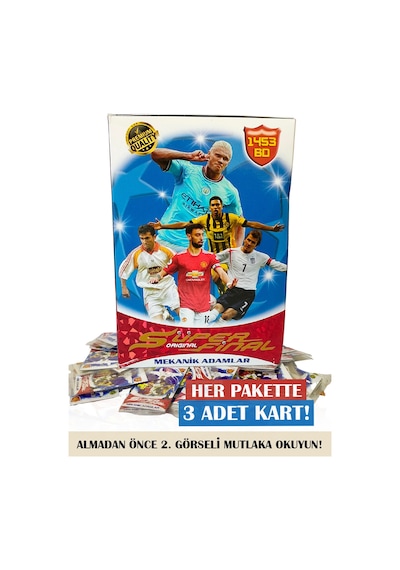 Süper Final Mekanik Adamlar Futbolcu Kartları En Son Seri 50 Paket 3'lü 150 Kart