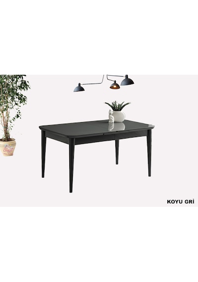 Kelebek Açılır Mdf Masa Mutfak,salon,yemek Odası Masası 60x100 Cm Koyu Gri
