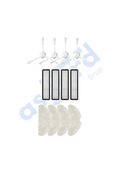 Dreame L20 Ultra Uyumlu 4 Yan Fırça 2 Filtre 2 Mop Pkt-iasgf0001440
