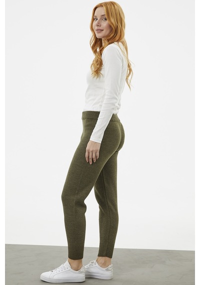 Sementa Jogger Rahat Kalıp Triko Pantolon - Haki 001