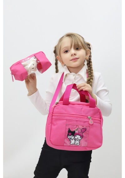 Kuromi Termal Beslenme Çantalı Üçlü İlkokul Seti Pembe