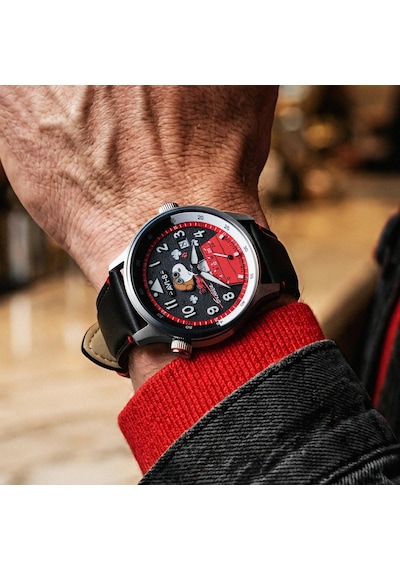 Avı-8 Hawker Hurricane Av-4151-01 Mckellar Dual Time Peanuts Snoopy Flying Ace Limited Edition Erkek Gri