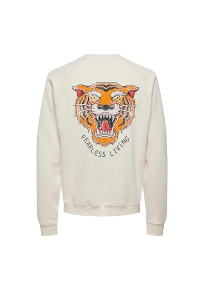 Only & Sons Onsmıchı Lıfe Reg Crew Neck Sweat Krem 22030618 001 Only & Sons Onsmıchı Lıfe Reg Crew Neck Sweat Krem 22030618 001